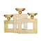 Gold Stainless Steel Modern Candle Holder, 14" x 14" x 6"